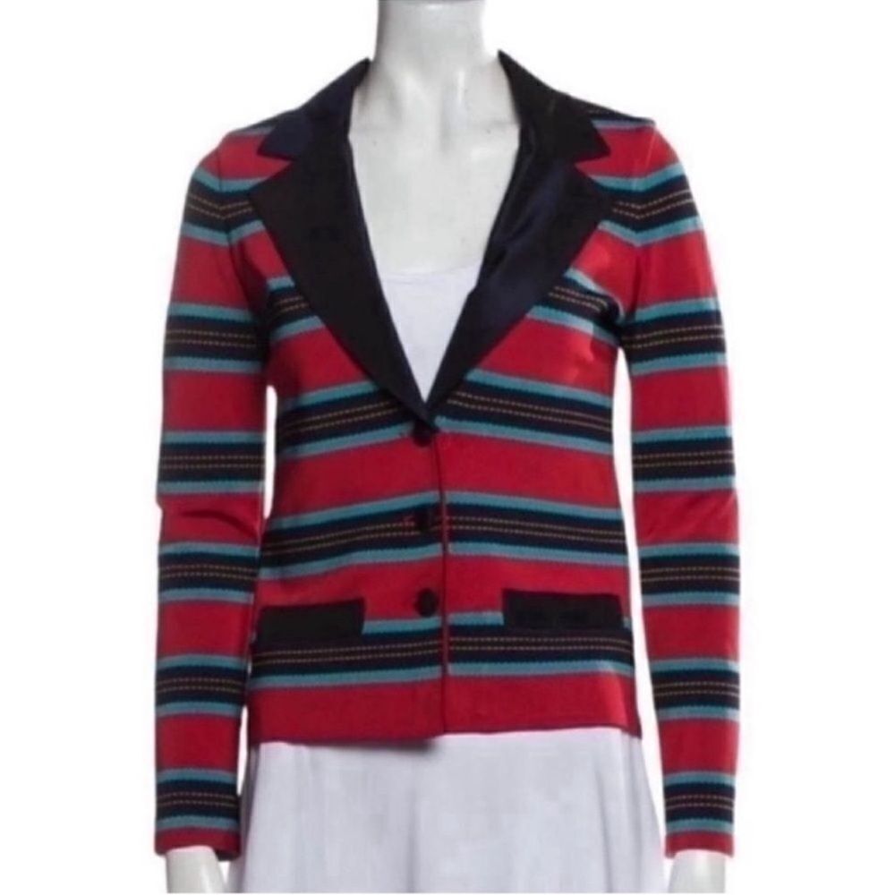 Zac Posen Striped Red/Blue Blazer (Size Small)